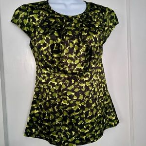 Mac & Jac Green Floral Top
